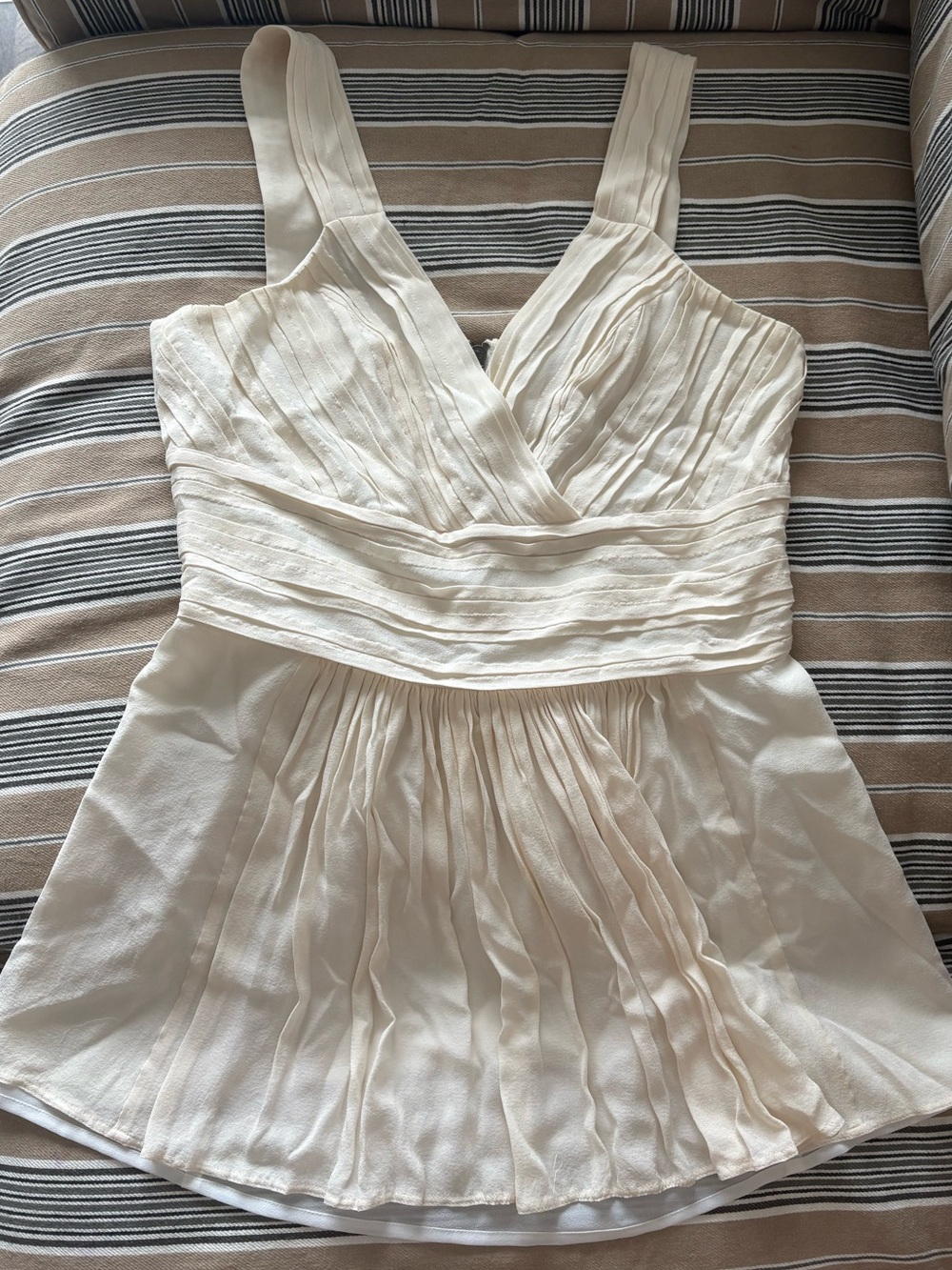 Burberry Cream Pleated top